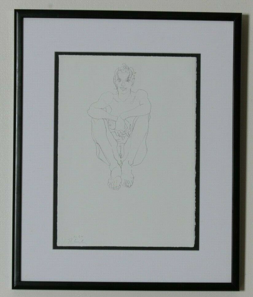 Untitled (Seated Nude) By Robert Graham 1994 Signed Lithograph 15"x11"