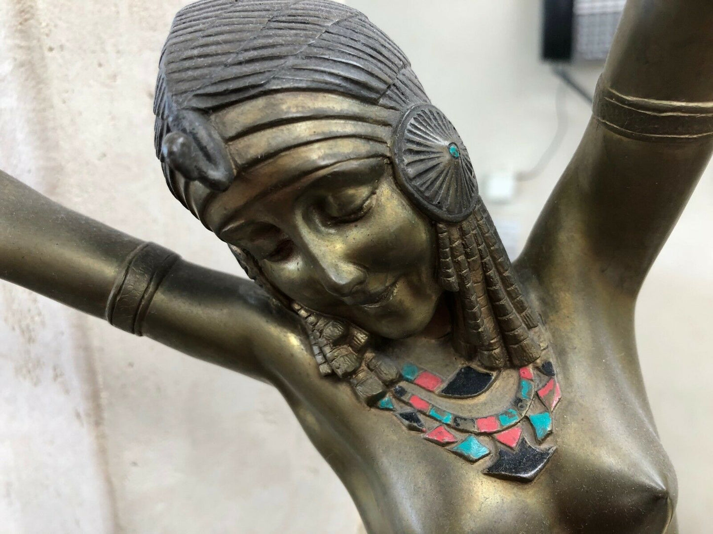 SIGNED EGYPTIAN DANCER BRONZE SCULPTURE BY CHIPARUS