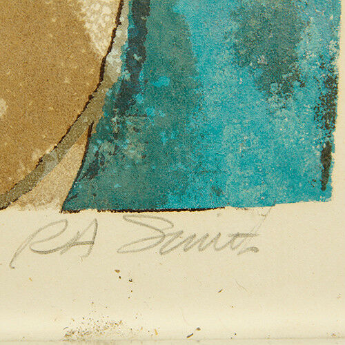 Untitled (Seated Figure) Serigraph by Robert Alan Smith Framed 36 3/8"x26 1/4"