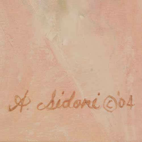 Untitled (Smiling Blonde Woman) By Anthony Sidoni 2004 Signed Oil Painting 14x18