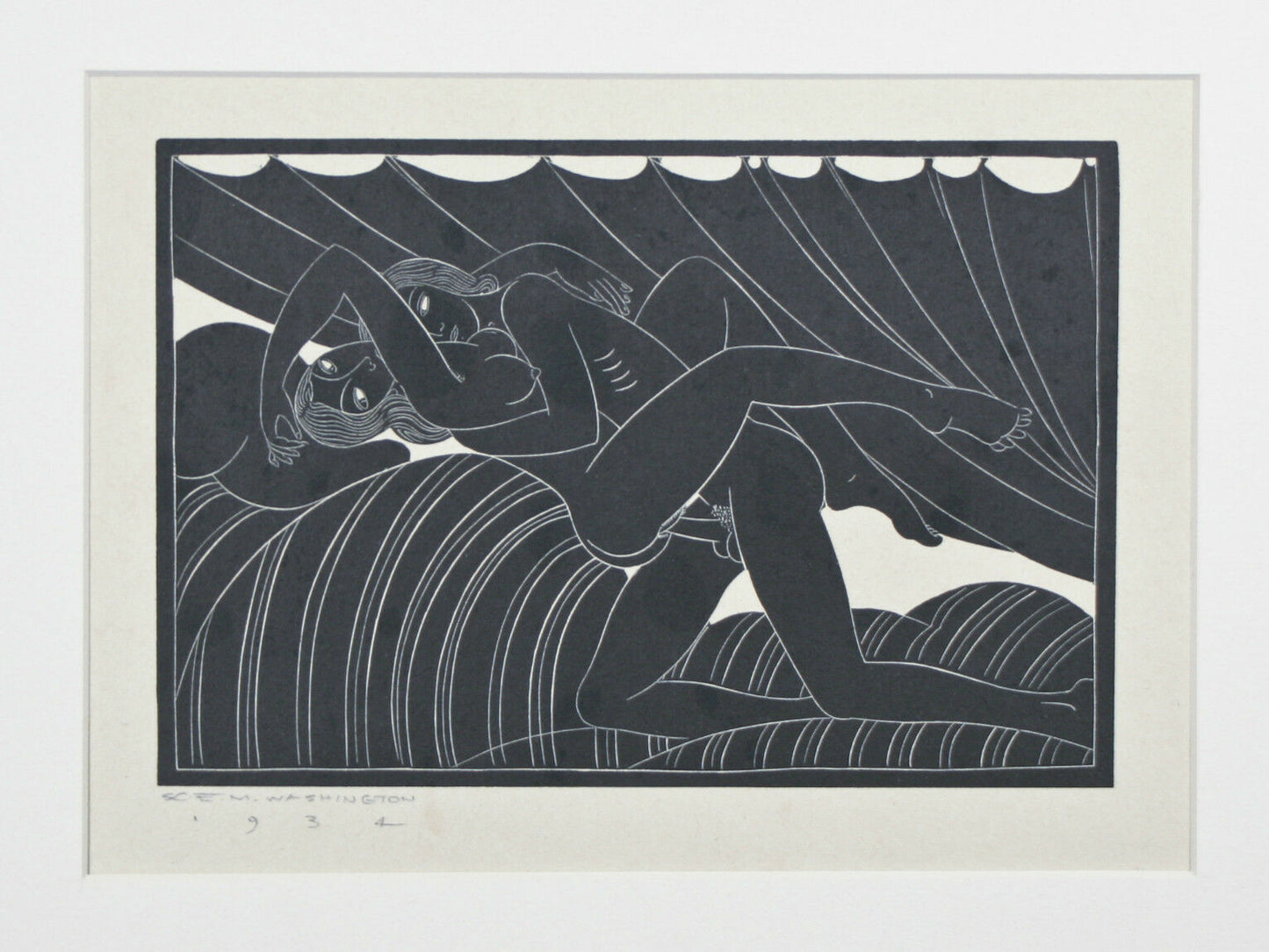 Collection of (12) E.M. Washington Woodblock Signed Prints Dated from 1906-1944