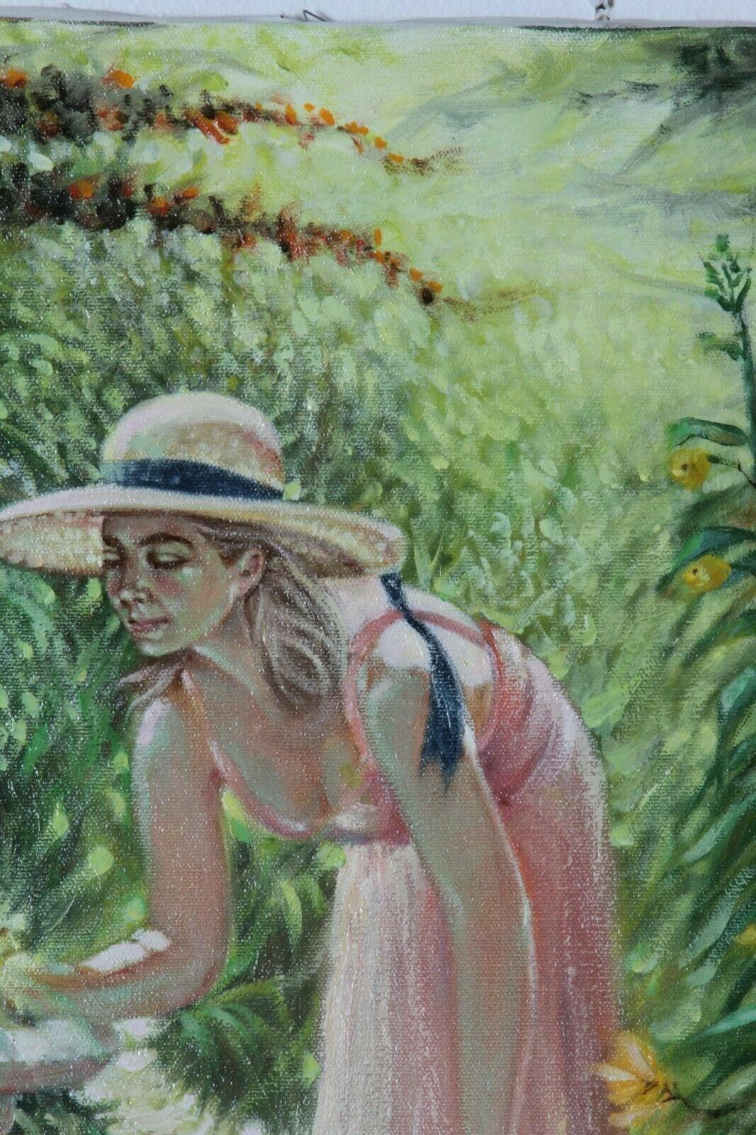 "A Stroll in the Garden" By Anthony Sidoni 1995 Signed Oil on Canvas