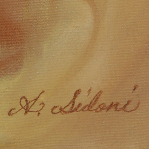 Untitled (Nude w/ Necklace) By Anthony Sidoni Signed Oil on Canvas 36"x24"