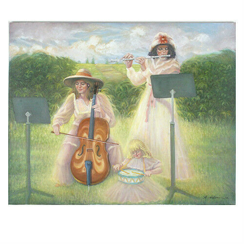 "Concert in the Park" By Anthony Sidoni 1996 Signed Oil on Canvas 24"x30"