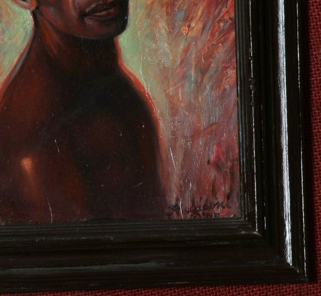"Madagascar Sheep Herder" By Anthony Sidoni 2000 Signed Oil Painting 20"x18"