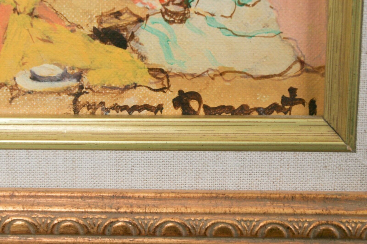 "Au Plâge" by Suzanne Demarest, Framed Oil on Canvas, 12" x 16" w/ CoA