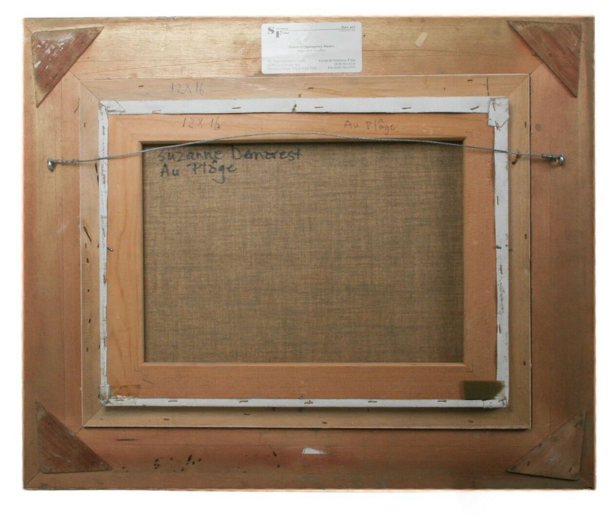 "Au Plâge" by Suzanne Demarest, Framed Oil on Canvas, 12" x 16" w/ CoA