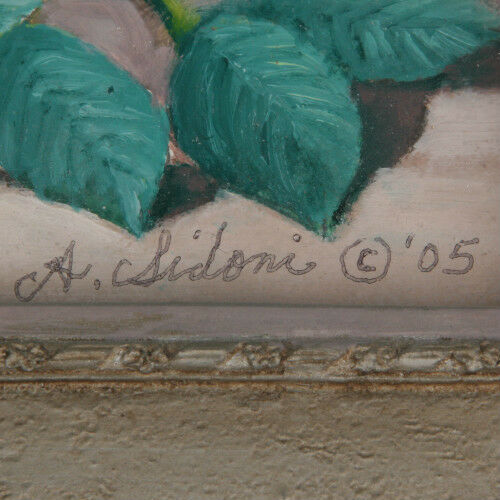 "Dig the View, Charles" By Anthony Sidoni 2005 Signed Oil Painting 9 1/2x11 1/2