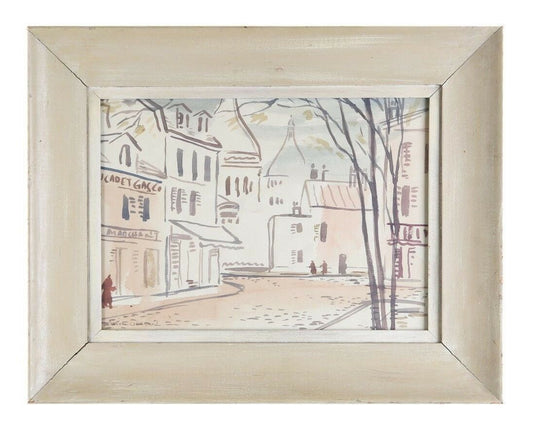 "Untitled" (Village Scene) Watercolor on Paper by Charles Allyn Gordon 21x16"