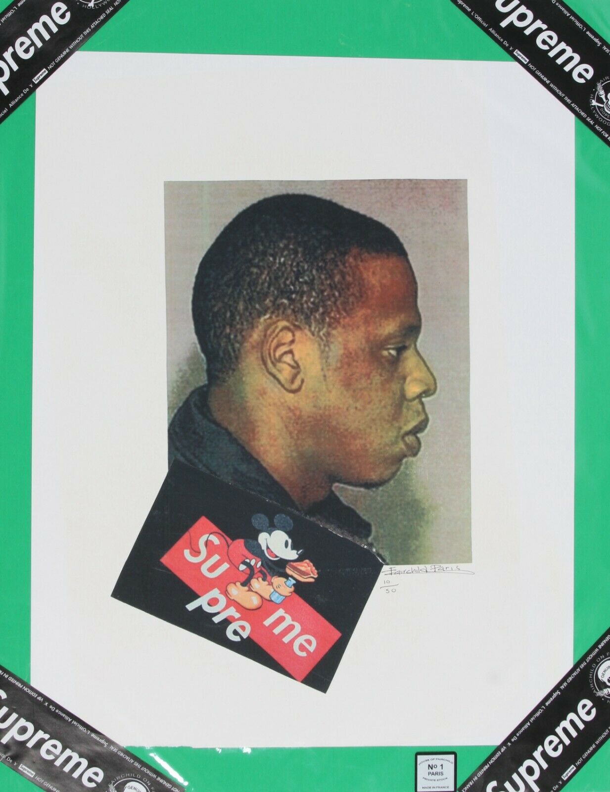 Lot of 2 Jay-Z Mugshot Supreme Prints by Fairchild Paris Limited Edition