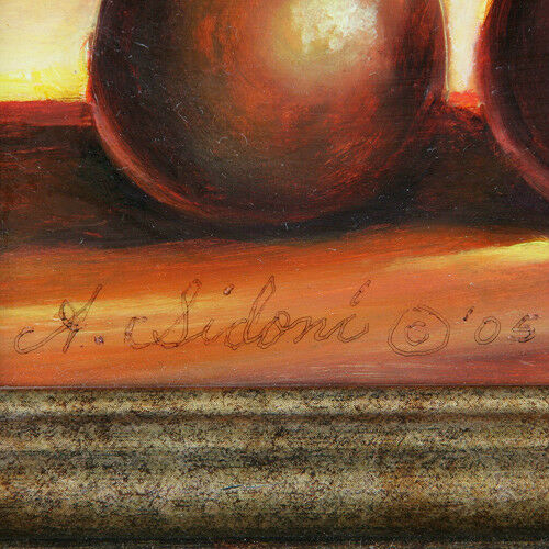 "Three Pears" By Anthony Sidoni 2005 Oil Painting 11"x13"