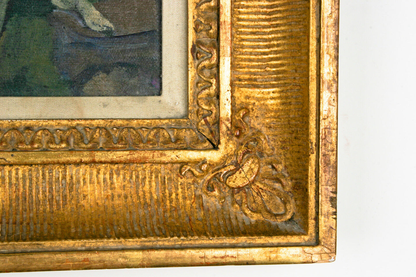 "Brothers" by Arthur Bowen Davies Oil on Canvas Framed 12" x 10"