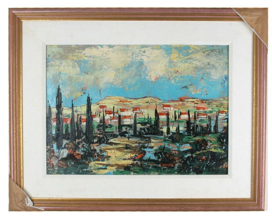"Safat" by Bertoldo Taubert, Framed Oil on Canvas, 22" x 16" w/ CoA