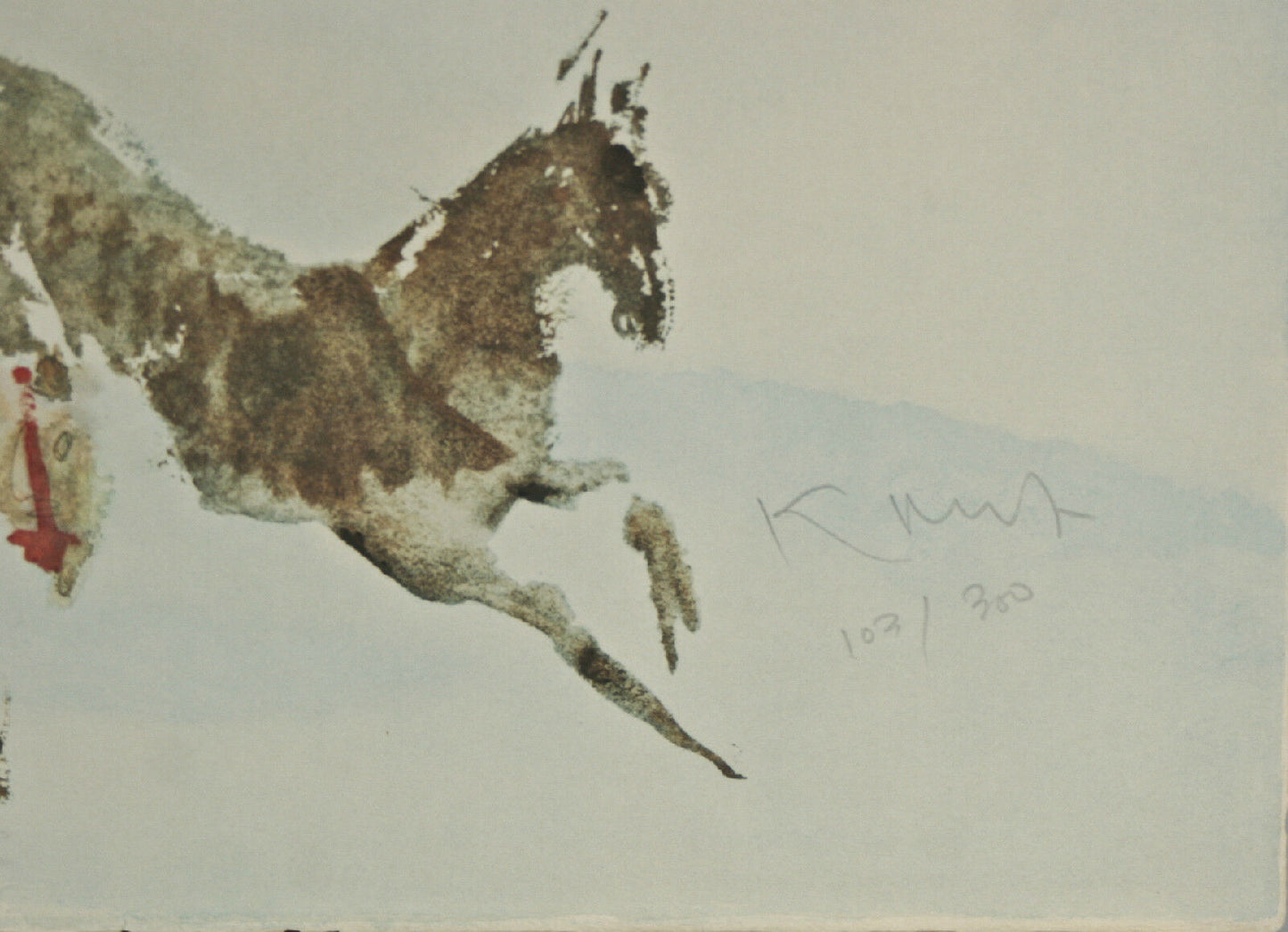 "Horses" by Kaiko Moti Signed Ltd Edition #103/300 Lithograph 21"x28"