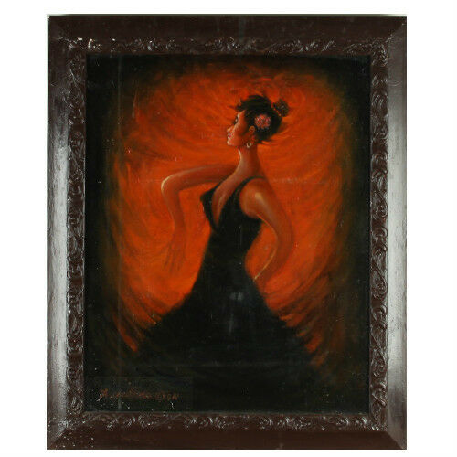 "Flamenco Dancer" By Anthony Sidoni 2004 Signed Oil on Canvas 23 1/4"x19 3/4"