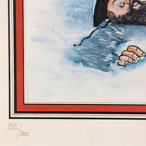 Untitled (Scene Around a Pool) By Martin Holt Signed Ltd Edition Lithograph