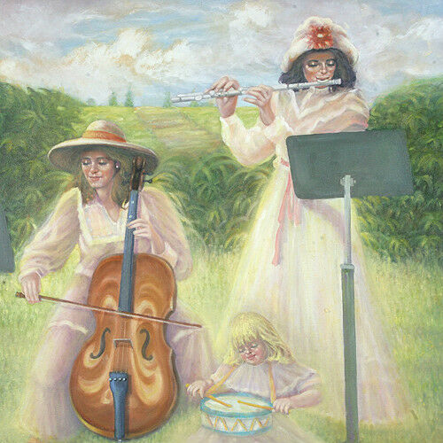 "Concert in the Park" By Anthony Sidoni 1996 Signed Oil on Canvas 24"x30"