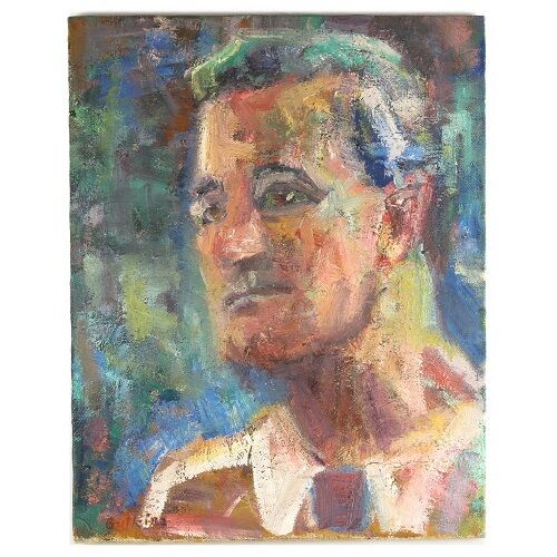 Untitled (Portrait of a Man) by Vera Gutkina Oil on Canvas 19.5" 15.5"