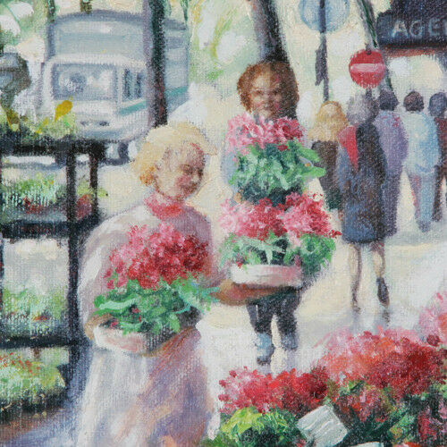 "Garden District, Paris" By Anthony Sidoni 1994 Signed Oil on Canvas 9"x12"