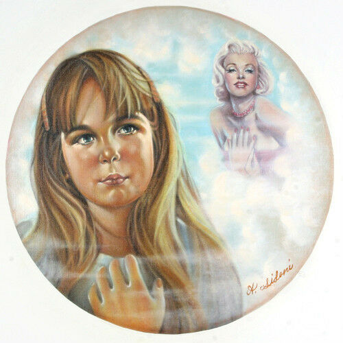 Untitled (Girl Dreaming of Marilyn Monroe) By Anthony Sidoni Signed Oil Painting