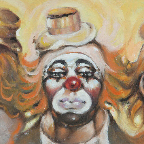 "Your Favorite Clown Is?" By Anthony Sidoni 1998 Signed Oil Painting