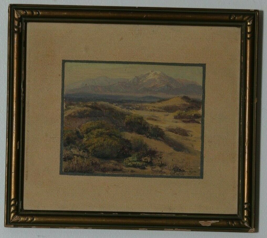 Untitled (Desert Landscape) By Fred Grayson Sayre Signed Oil Painting 12"x14"