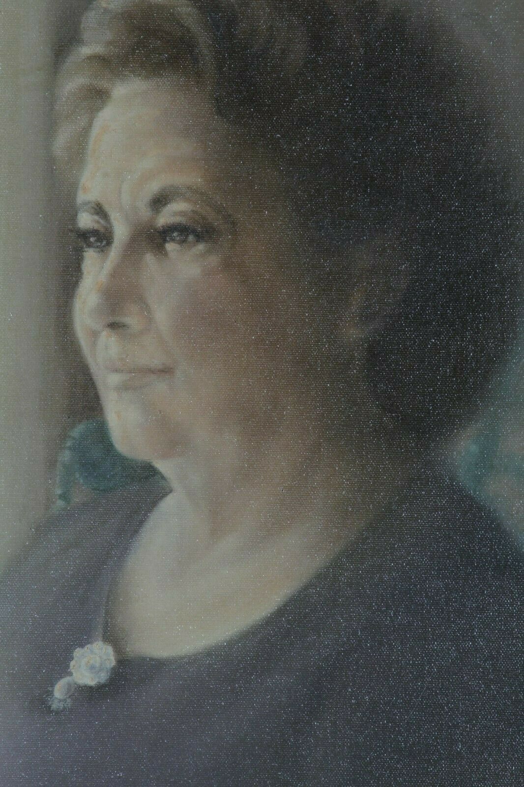 Untitled (Portrait of Middle Aged Woman) By Anthony Sidoni Signed Oil on Canvas