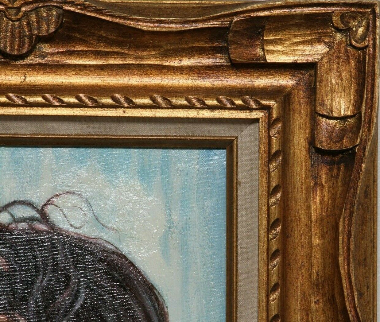 Untitled (Native American Child) By Anthony Sidoni Signed Oil on Canvas 12"x16"