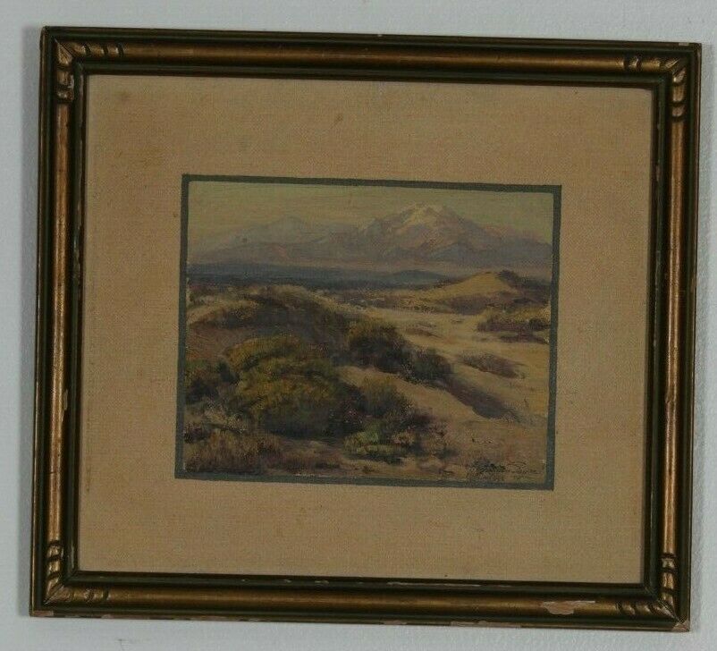 Untitled (Desert Landscape) By Fred Grayson Sayre Signed Oil Painting 12"x14"