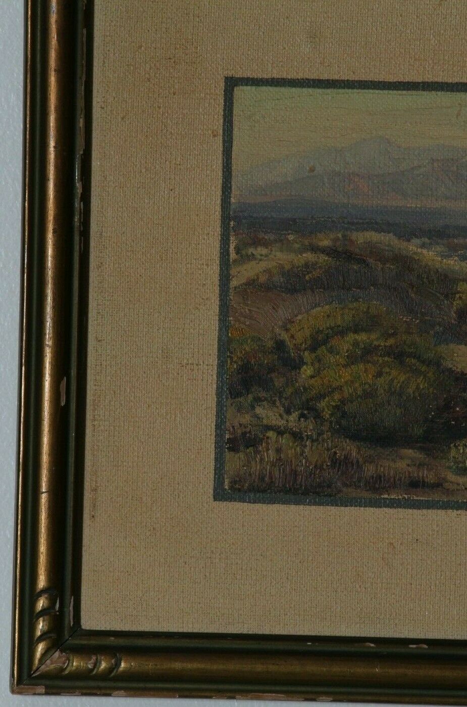 Untitled (Desert Landscape) By Fred Grayson Sayre Signed Oil Painting 12"x14"