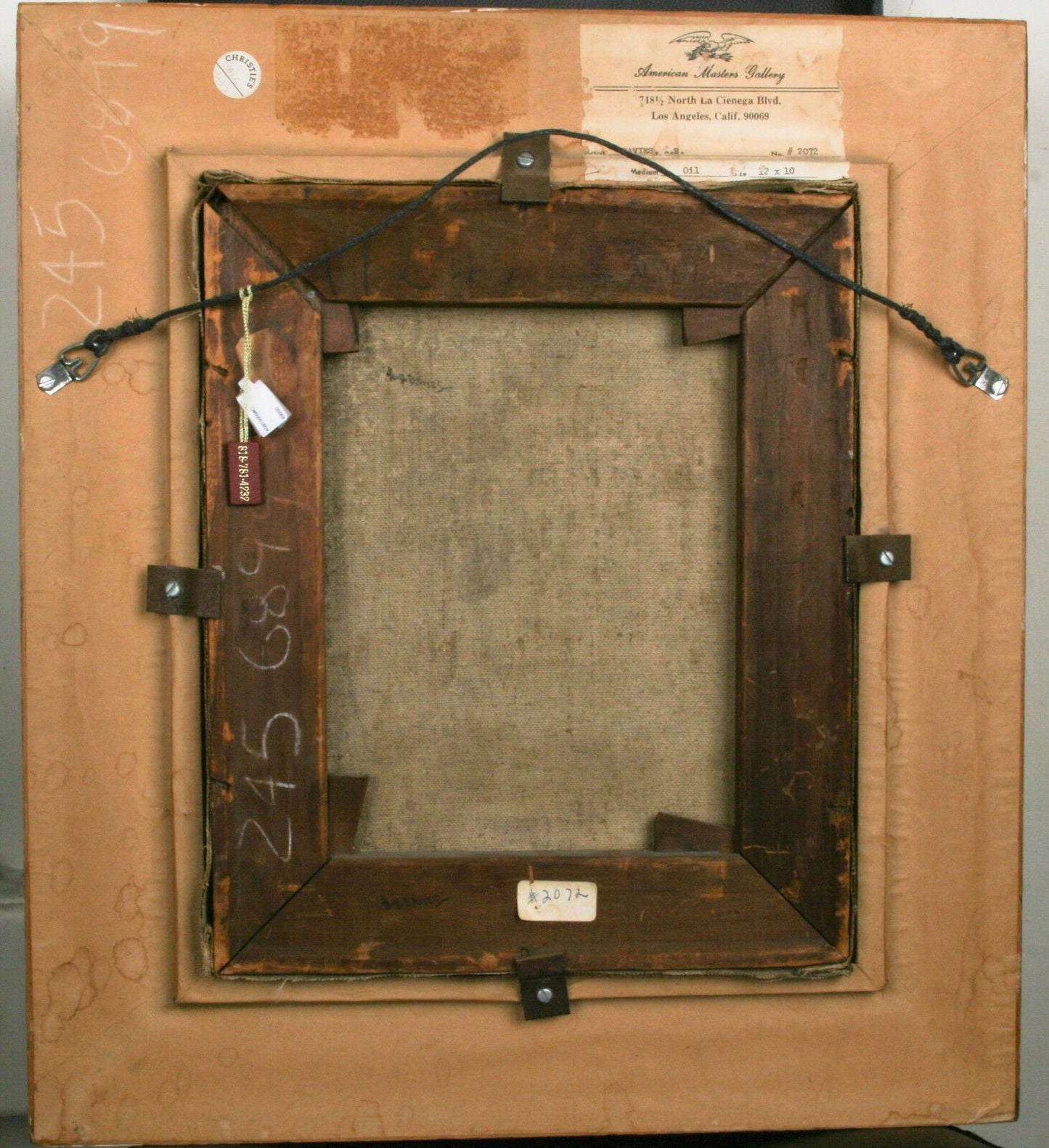 "Brothers" by Arthur Bowen Davies Oil on Canvas Framed 12" x 10"