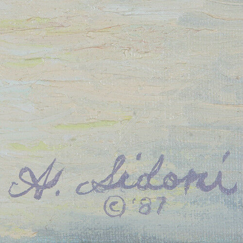 Untitled (Woman in White Suit) By Anthony Sidoni 1987 Signed Oil on Canvas