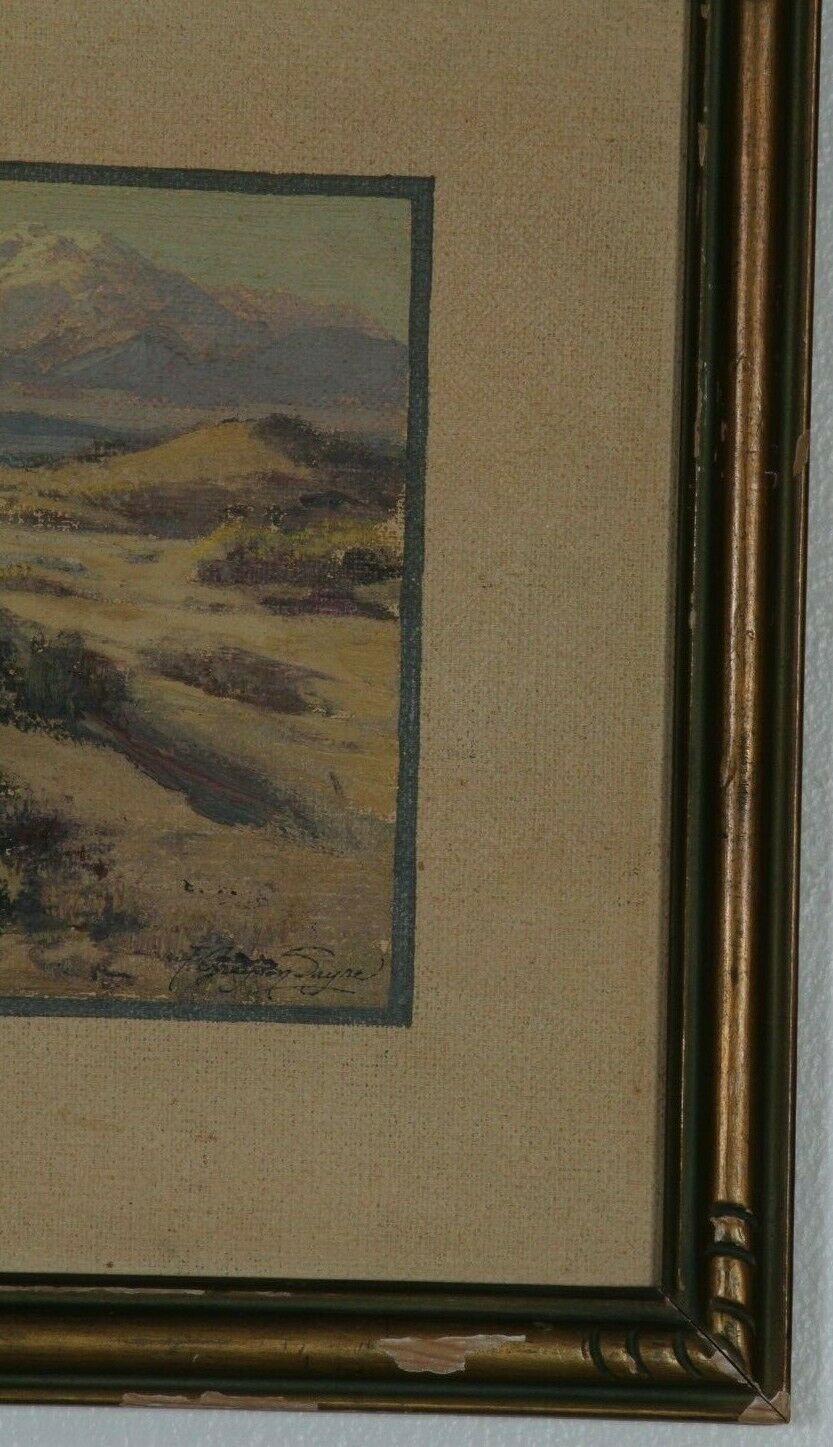 Untitled (Desert Landscape) By Fred Grayson Sayre Signed Oil Painting 12"x14"