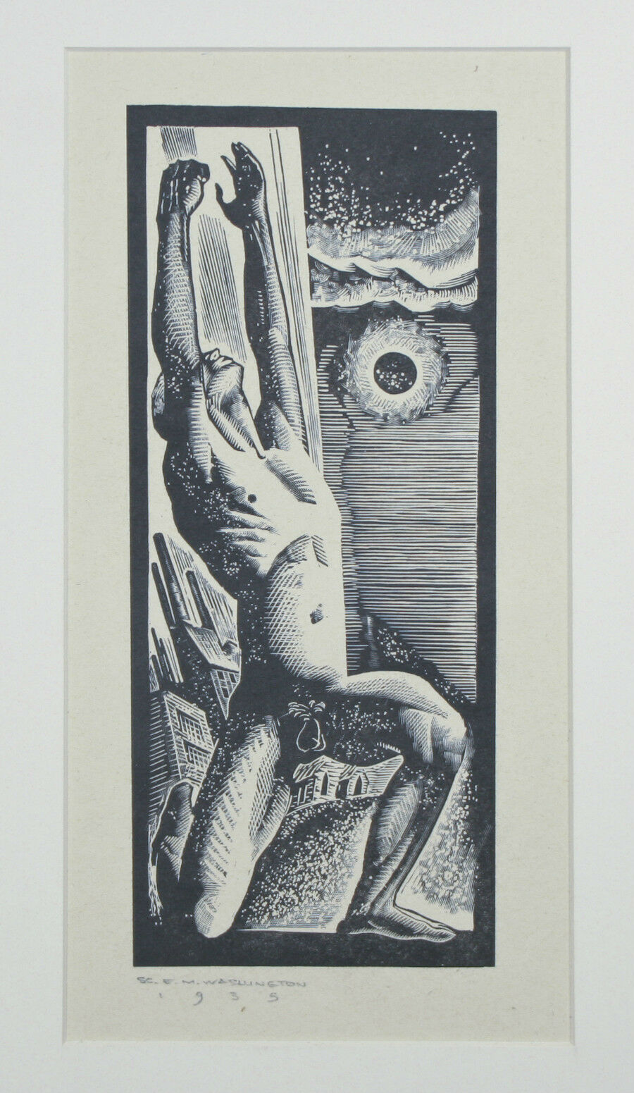 Collection of (12) E.M. Washington Woodblock Signed Prints Dated from 1906-1944