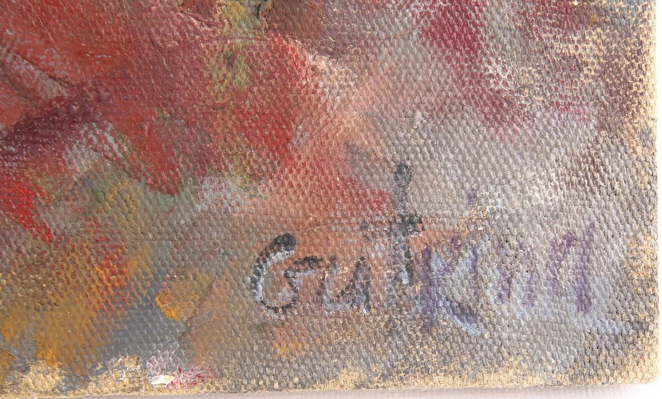 Untitled Abstract Woman by Vera Gutkina Oil on Canvas, Signed, 35" x 27.5"