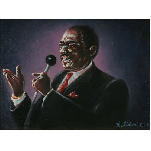 "Singing the Blues" By A. Sidoni Signed Original African American Oil Painting