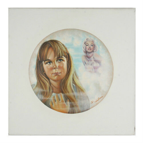 Untitled (Girl Dreaming of Marilyn Monroe) By Anthony Sidoni Signed Oil Painting