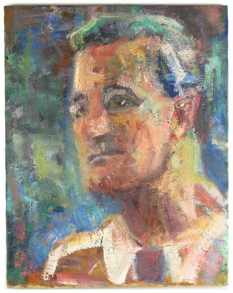 Untitled (Portrait of a Man) by Vera Gutkina Oil on Canvas 19.5" 15.5"