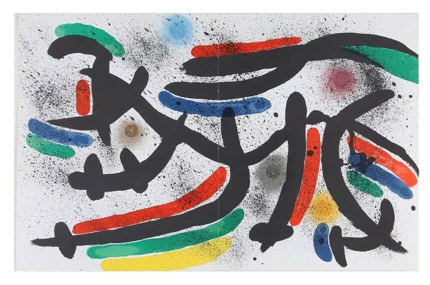Lithograph from Book I, No. IX by Joan Miró i Ferrà 13 x 20 Includes CoA