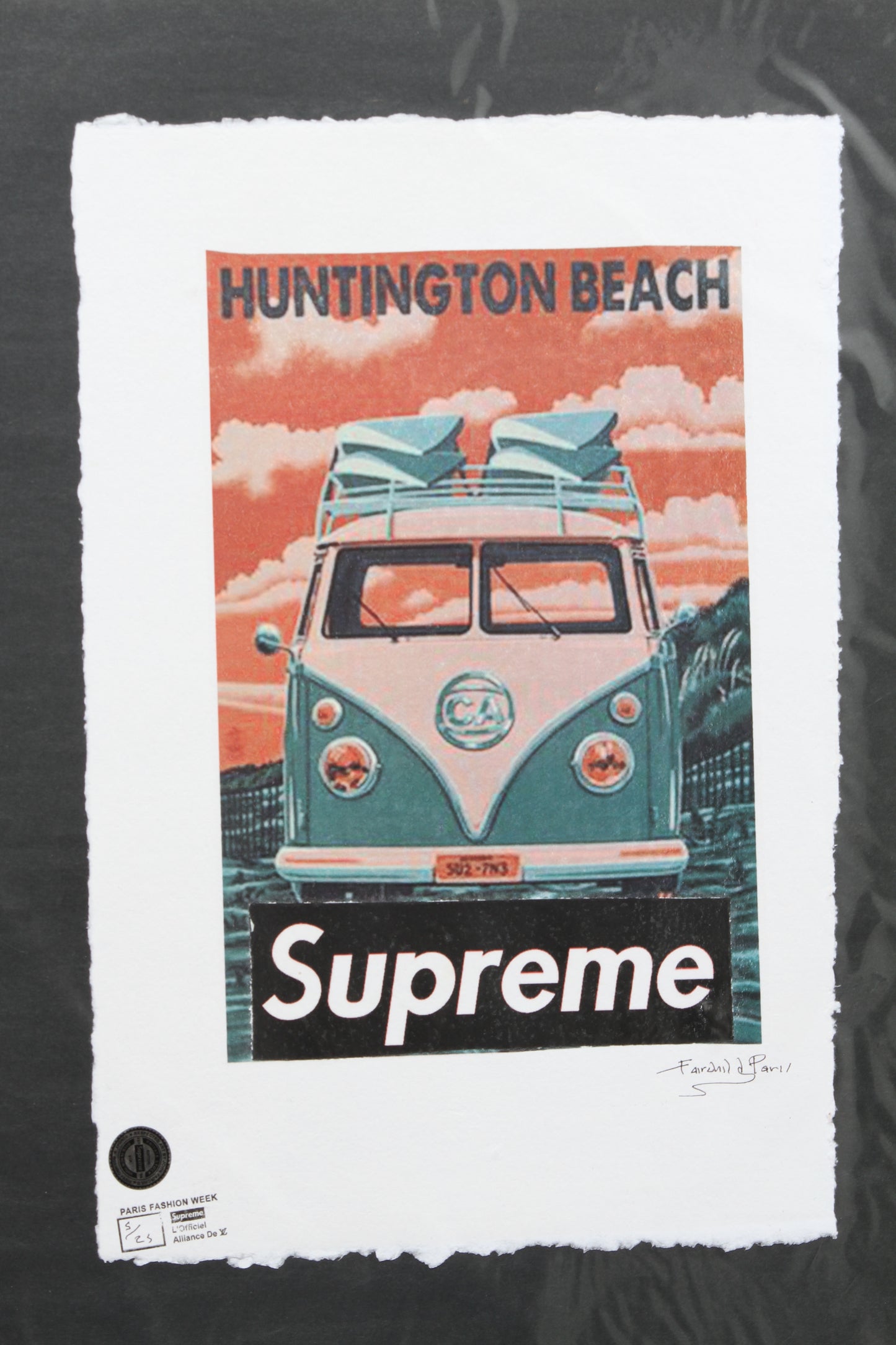 Supreme Huntington Beach Print By Fairchild Paris LE 5/25