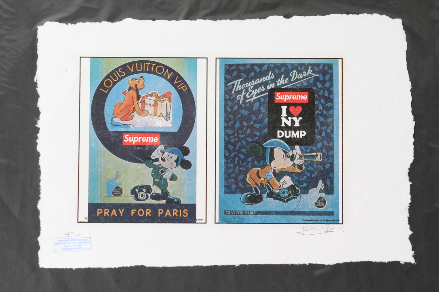 Supreme LV Mickey Mouse Print By Fairchild Paris AP